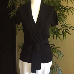 Talbots Black Wrap Sweater